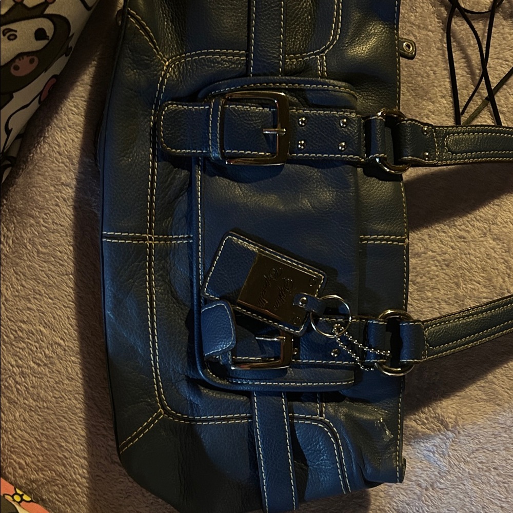 Sophia Caperelli Blue Leather Bag